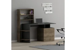 Leluard Skrivebord 146 cm med Oppbevaringshyller + Skap