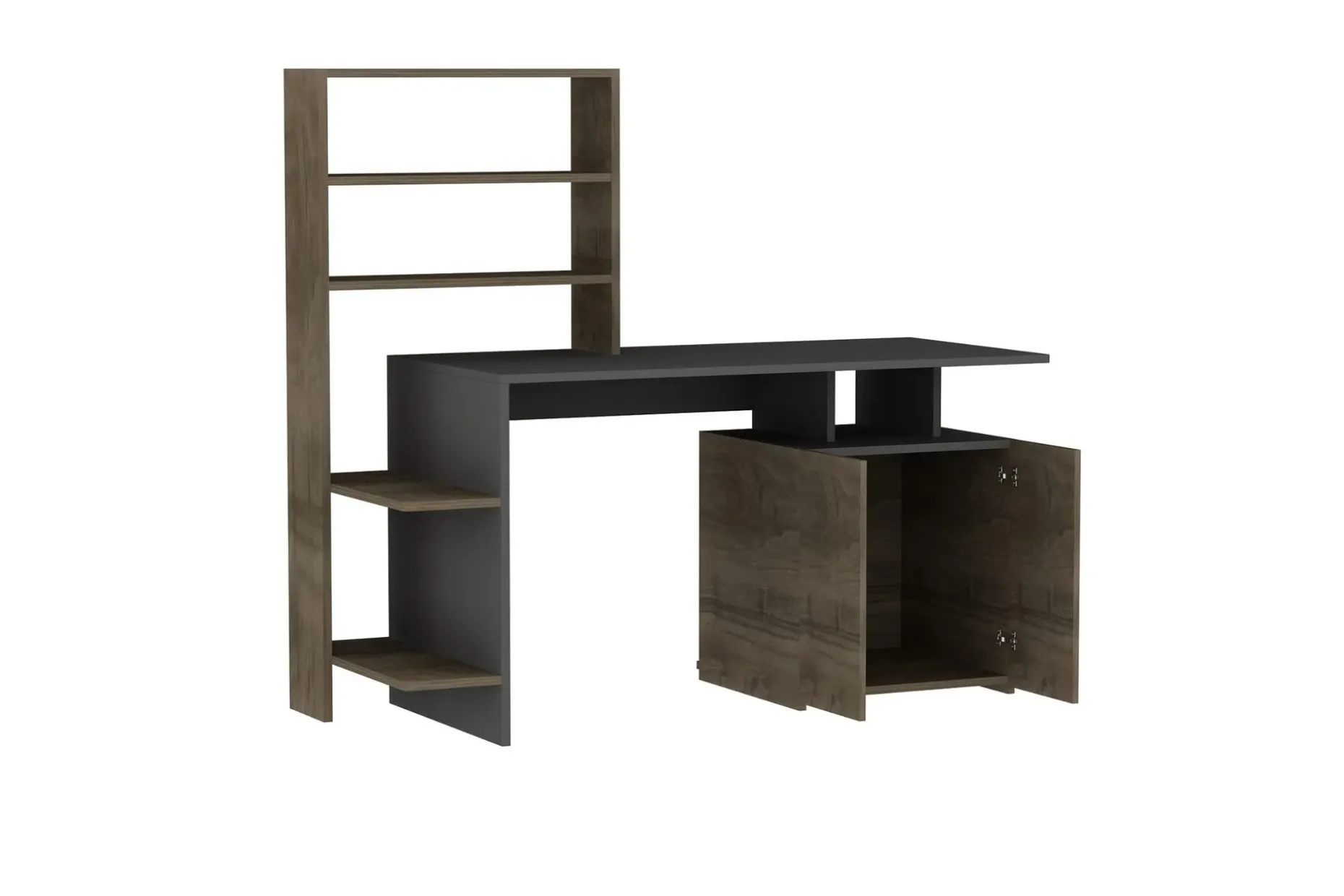 Leluard Skrivebord 146 cm med Oppbevaringshyller + Skap