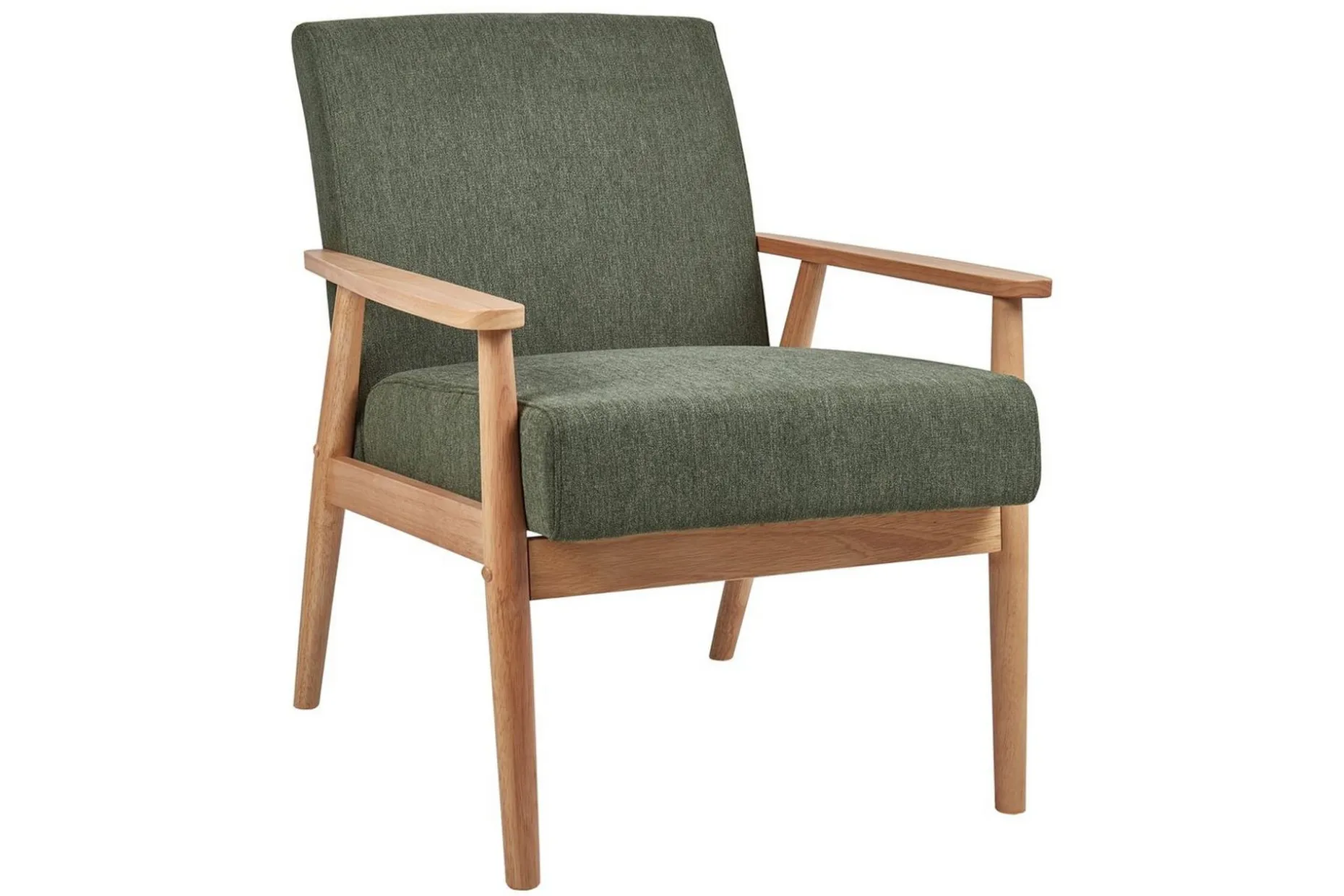 Lenestol Esrum Grønn/lyst tre, Polyester
