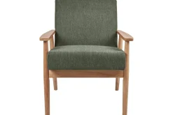 Lenestol Esrum Grønn/lyst tre, Polyester