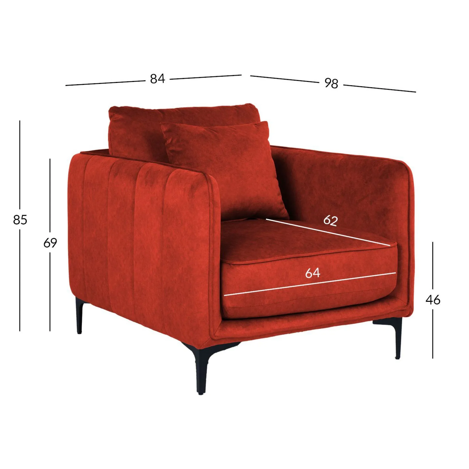 Lenestol HOME4YOU Bianka 100x40xh140 cm, eik