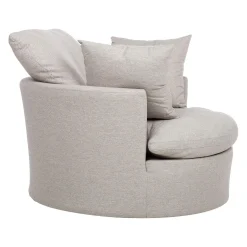 Lenestol HOME4YOU Fluffy svingbar 110x105x65/86 cm Lys grå