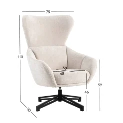 Lenestol HOME4YOU Lionel 158x40xh83 cm, cappuccino