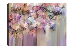 Lerretsbilde - Abstrakt blomsterkomposisjon i myke pastellfarger