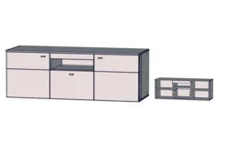Lianne TV-benk 150 cm 2 Dører Skuff inkl. Belysning