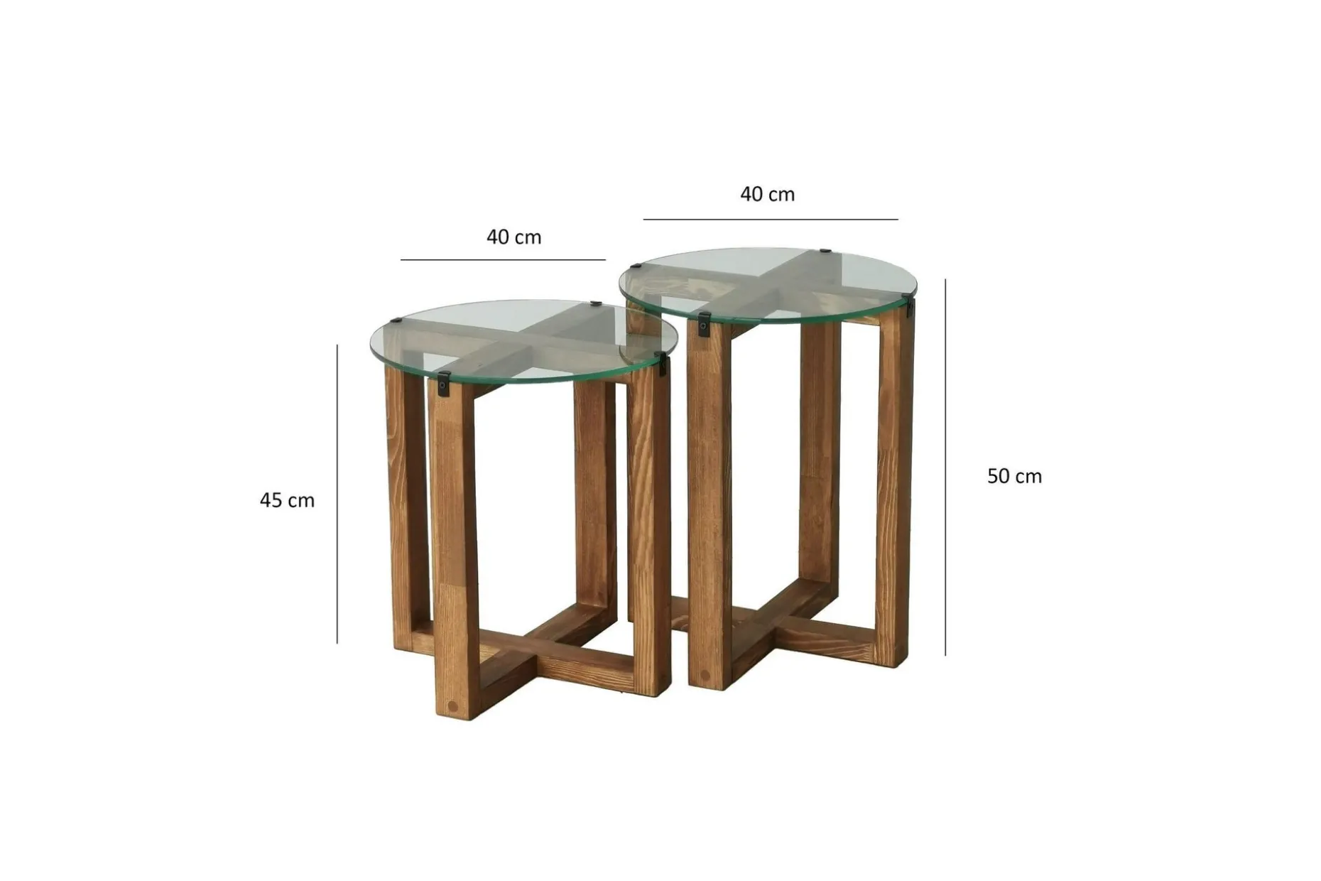 Liepene Settbord 50x40x50 cm Rundt