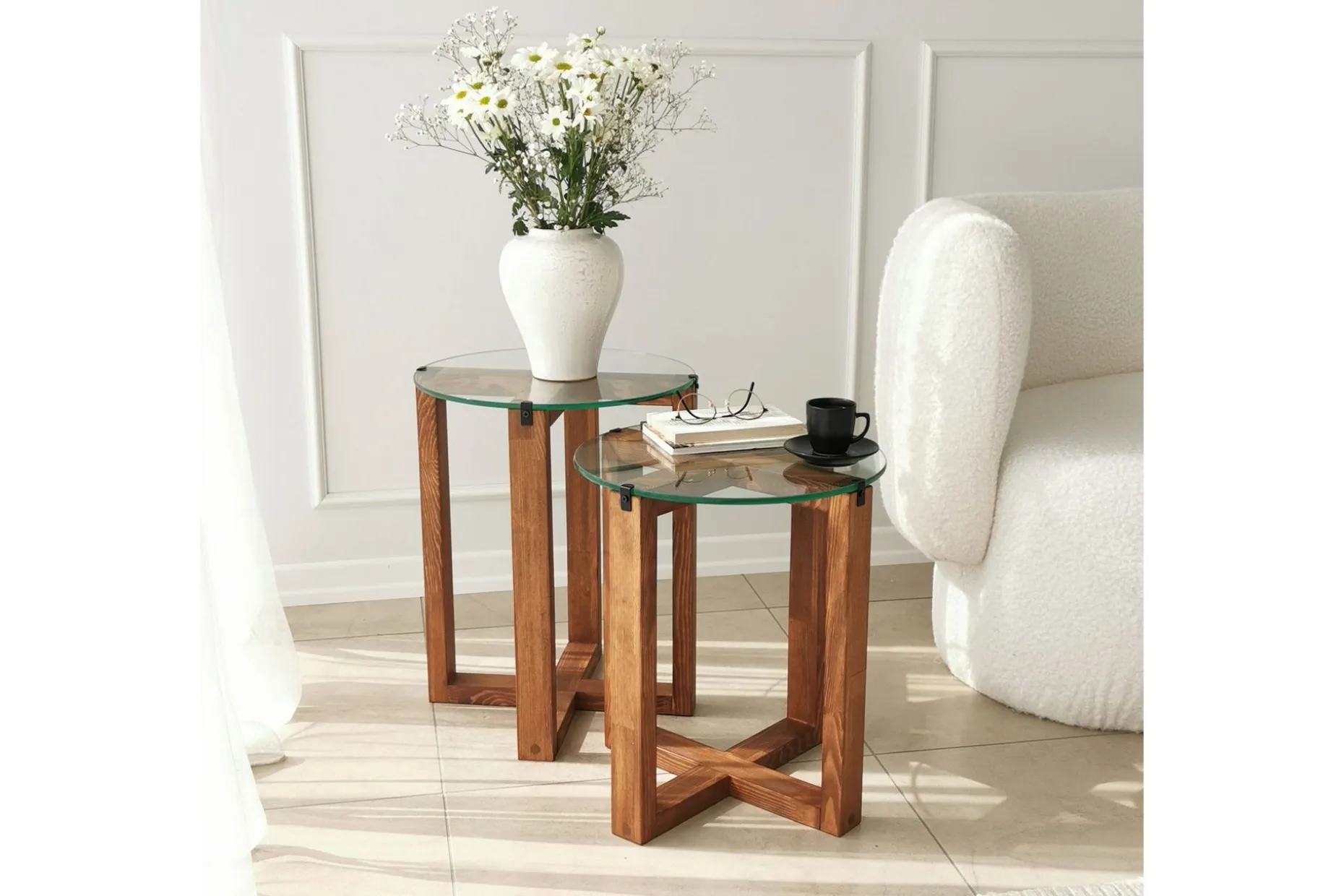 Liepene Settbord 50x40x50 cm Rundt