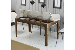 Lissione Spisebord 145x88 cm Brun/Hvit