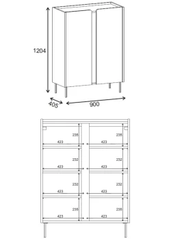 Lomar Skjenk 90x120,4x40,5 cm