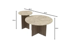 Lorricus sofabord 70 cm rundt