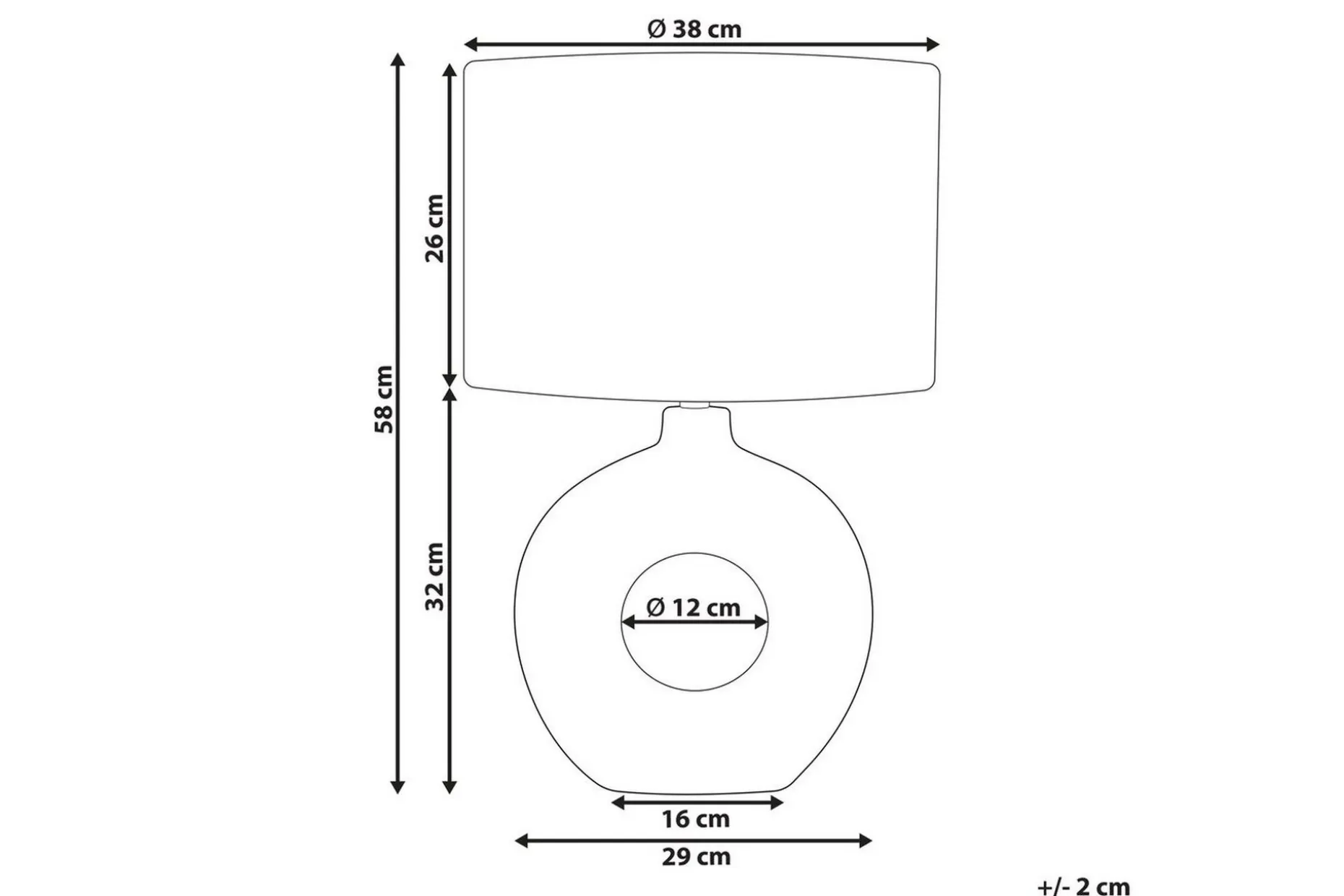 Losventa Bordlampe 58 cm E27