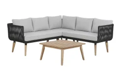 Loungegruppe ALCAMO brun / grå