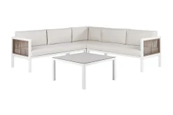 Loungegruppe Hvit/ brun BORELLO