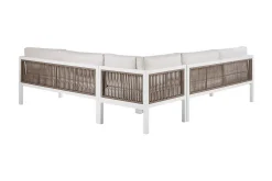 Loungegruppe Hvit/ brun BORELLO