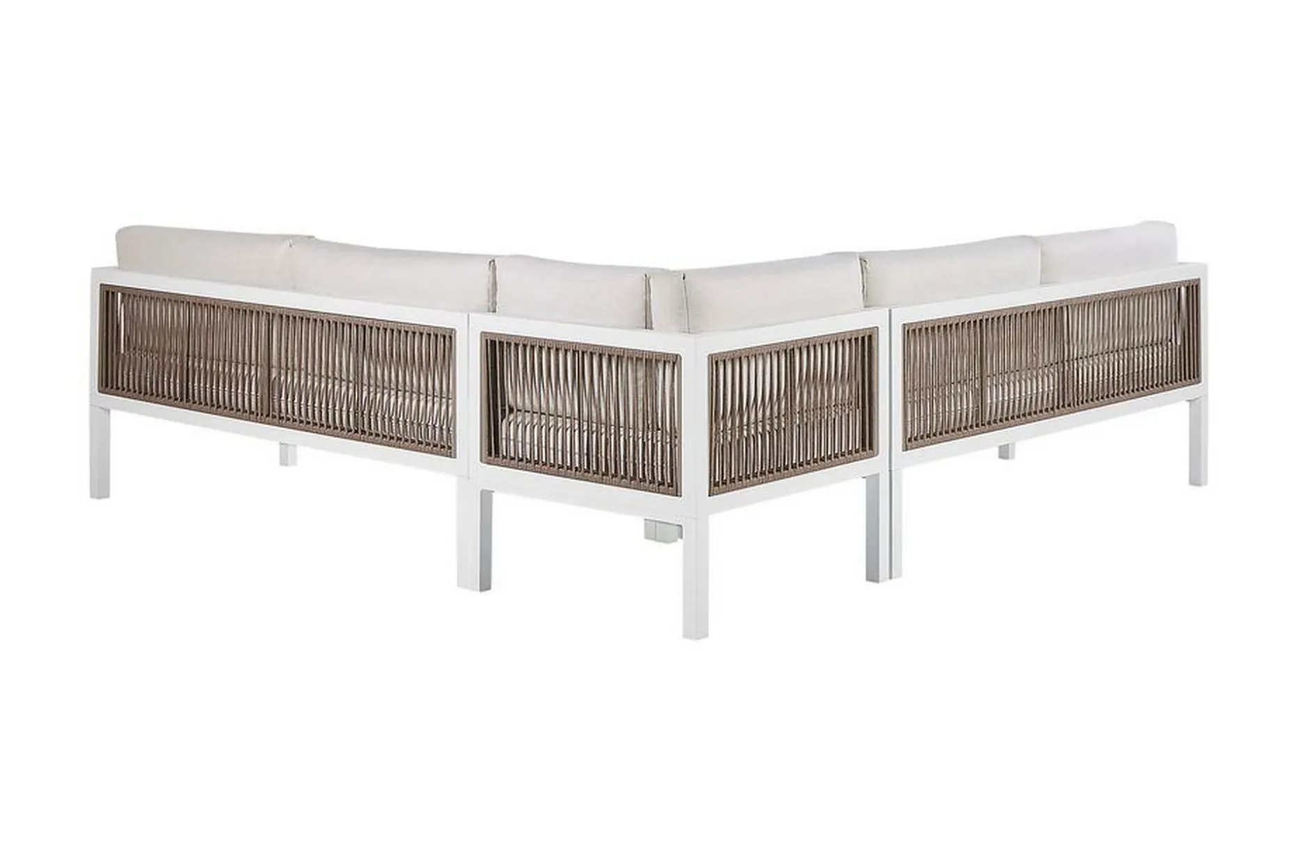 Loungegruppe Hvit/ brun BORELLO