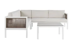 Loungegruppe Hvit/ brun BORELLO