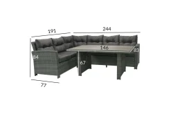 Loungegruppe PAVIA med pute