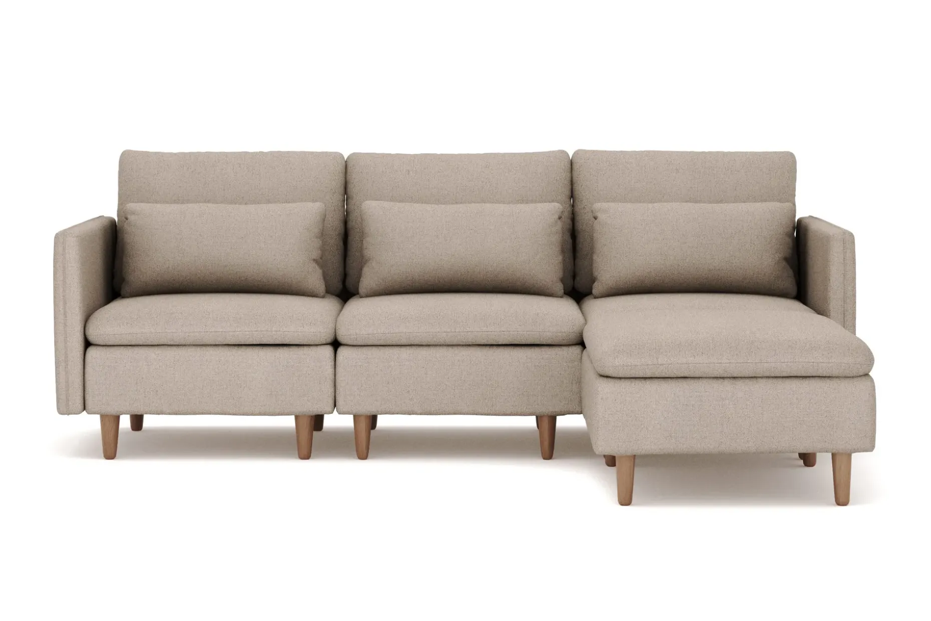 Lovis 3-seters sofa med vendbar sjeselong i stoff