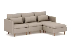 Lovis 3-seters sofa med vendbar sjeselong i stoff