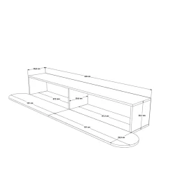 Lumina TV-benk 180x29,5x31,6 cm