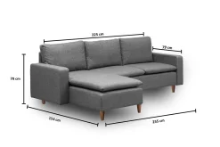Lungo Sofa med Sjeselong 4-seter