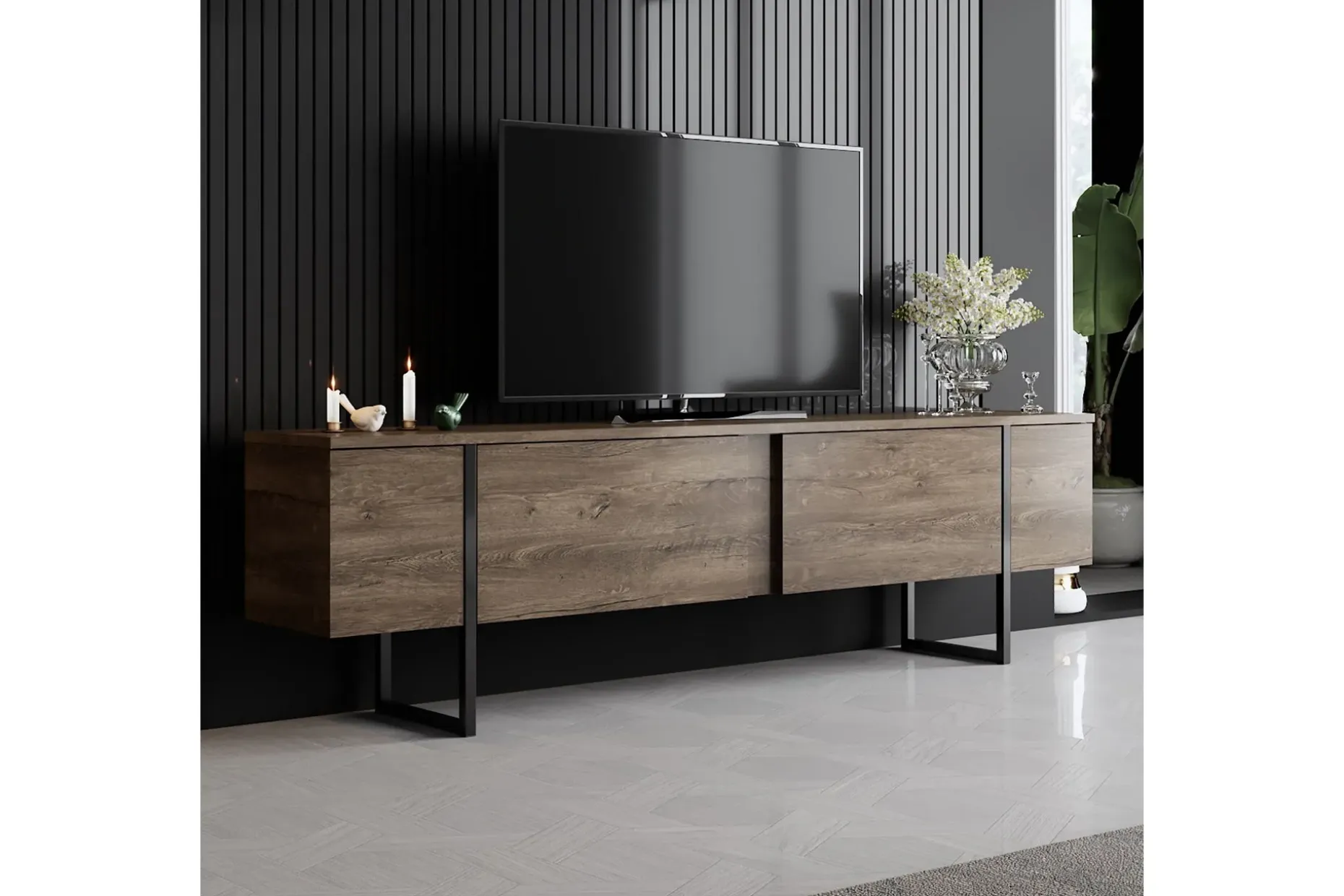 Luxe TV-benk med Oppbevaring 180x50 cm
