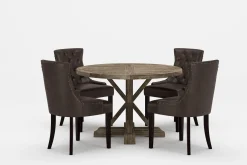 Lyon Premium Forlengningsbar Spisegruppe 120-160 cm+4 Tuva S