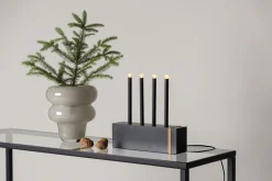 Lysestake og kandelaber til bord Venture Home Fjällberget lysestake Black