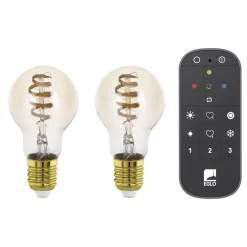 Lyskilde 2xLM-ZIG-CCT E27 A60 4,9W Amber