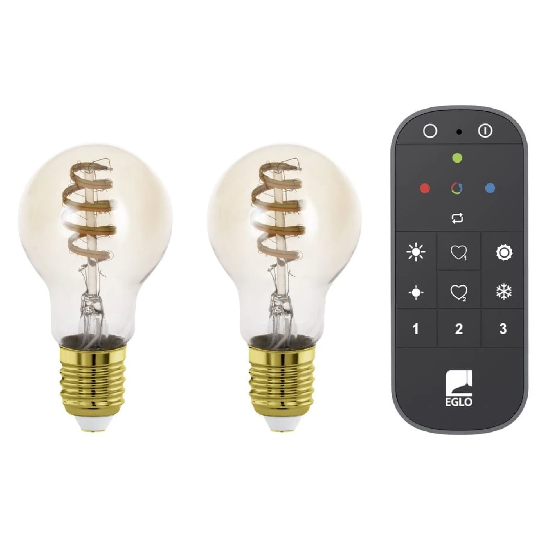Lyskilde 2xLM-ZIG-CCT E27 A60 4,9W Amber