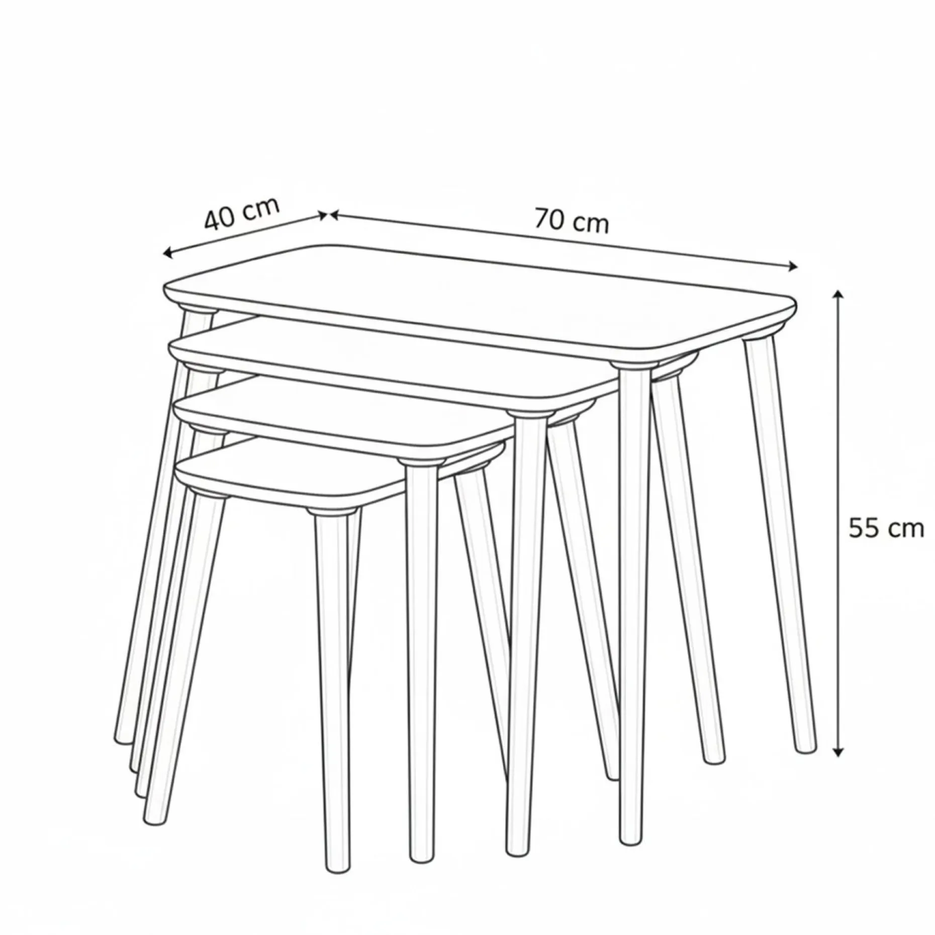 Lyvenn settbord 70 cm