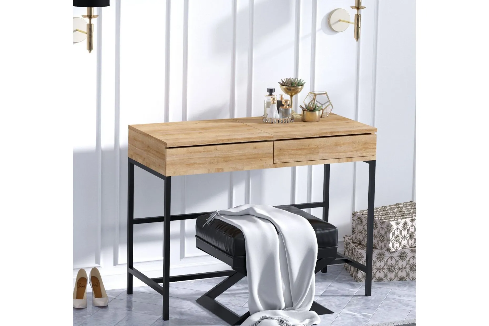 Make-up Table Eik|Svart