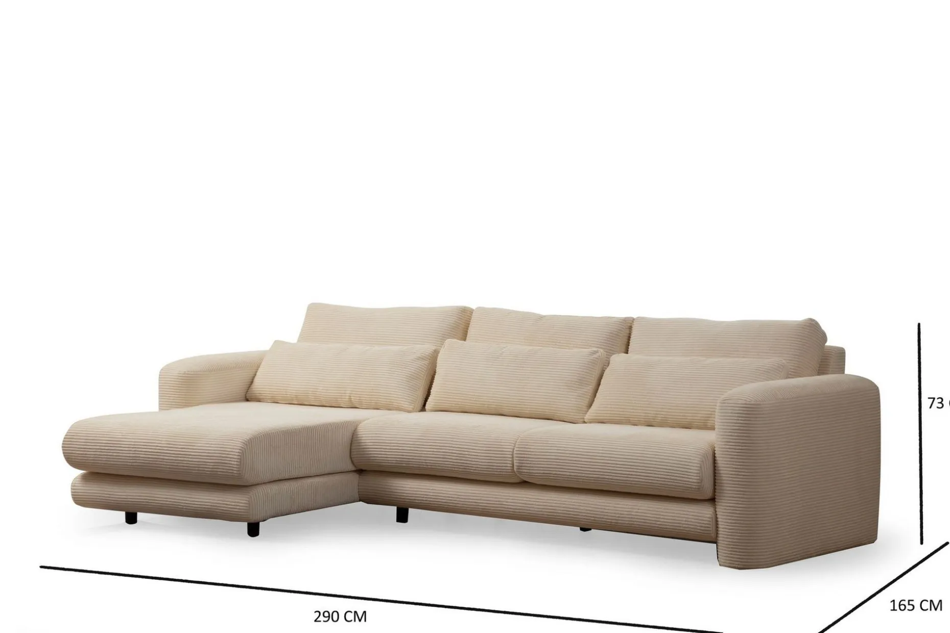 Makhan Sofa med Sjeselong 3-seter
