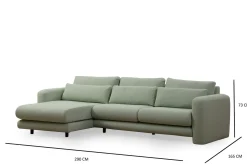 Makhan Sofa med Sjeselong 3-seter
