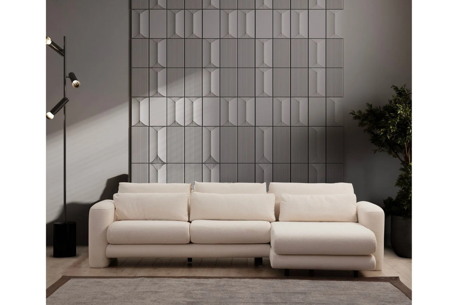 Makhan Sofa med Sjeselong 3-seter