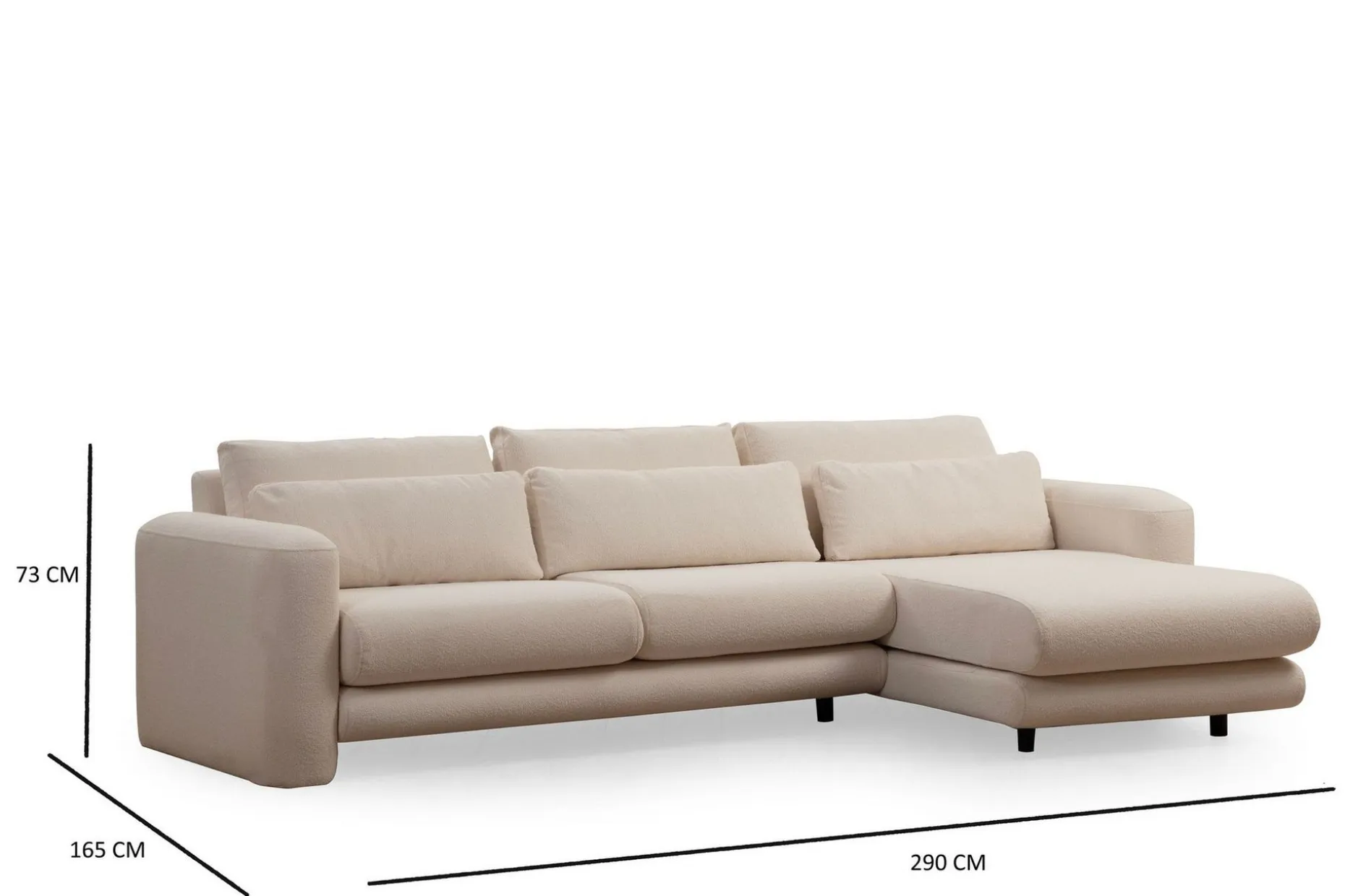 Makhan Sofa med Sjeselong 3-seter