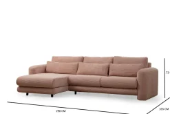 Makhan Sofa med Sjeselong 3-seter