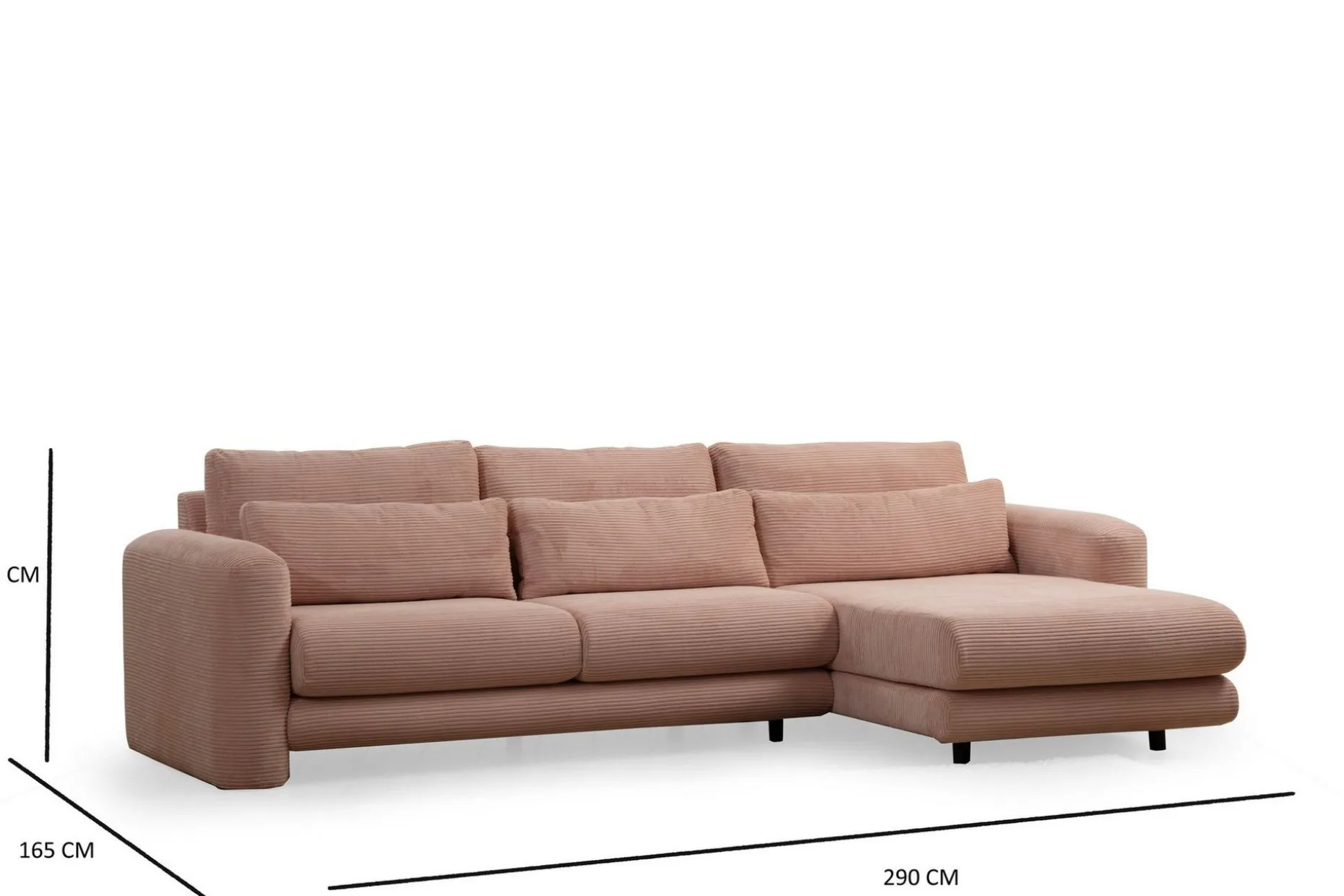 Makhan Sofa med Sjeselong 3-seter