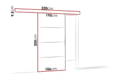 Malibu Dør 204x106x205 cm