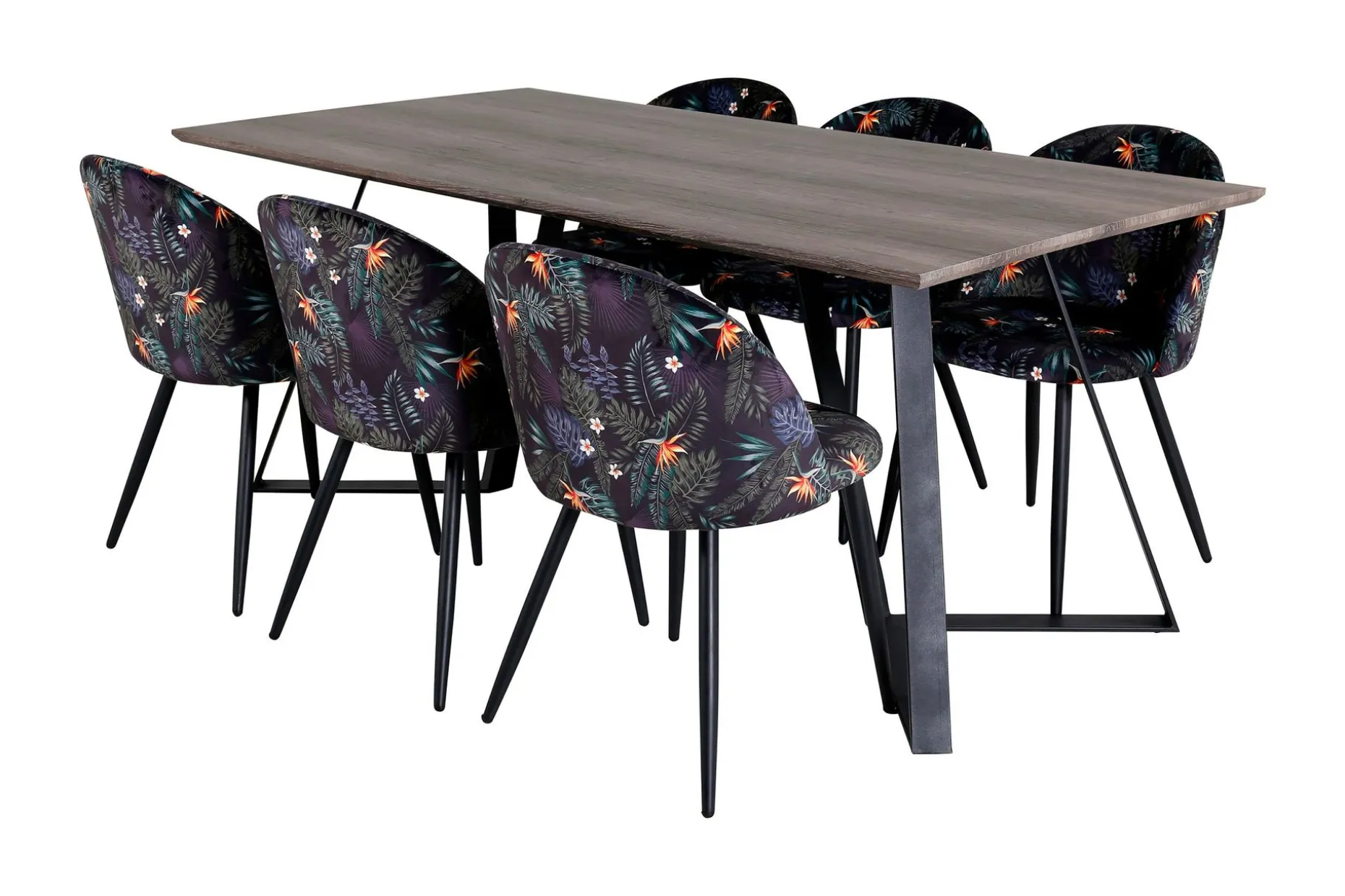 Malvina Spisegruppe 180 cm inkl. 6 Sedavi Stoler