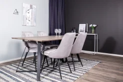 Malvina Spisegruppe med 4 Valerie Lyx Fløyelsstoler