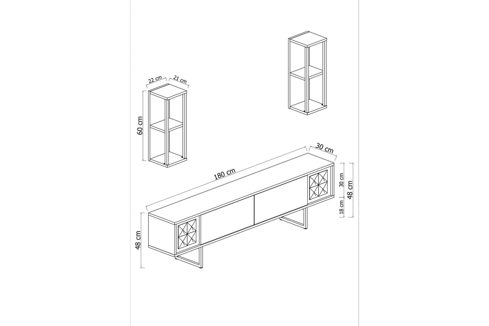 Manchan TV-benk 180 cm