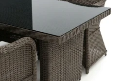 Marcus utendørs spisegruppe 160x90 cm med 4 Marcus Light utefåtöljer