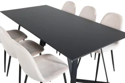 Marina Spisegruppe 180 cm Rektangulær med 6 Polar Stoler