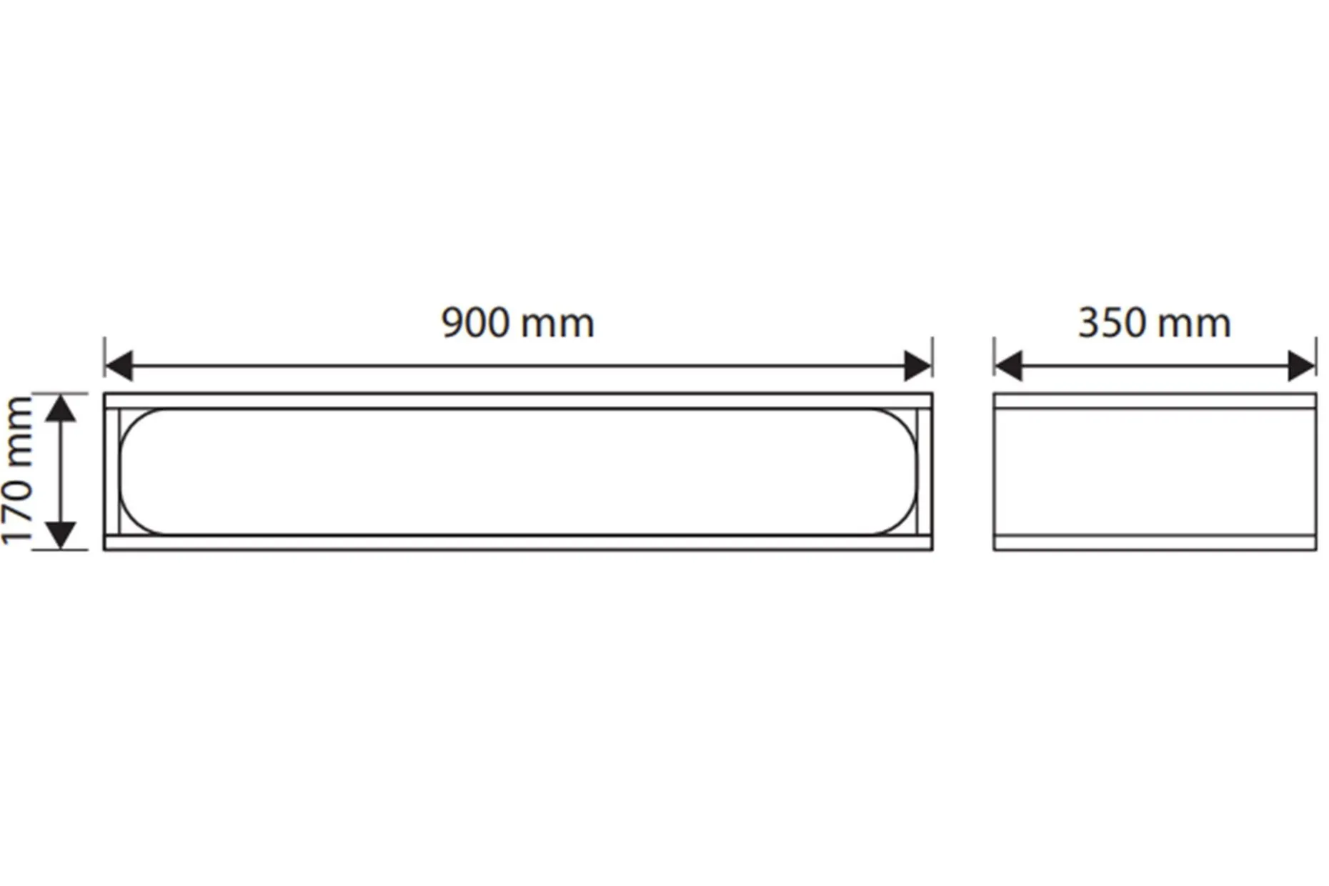 Marinport Veggskap 90 cm