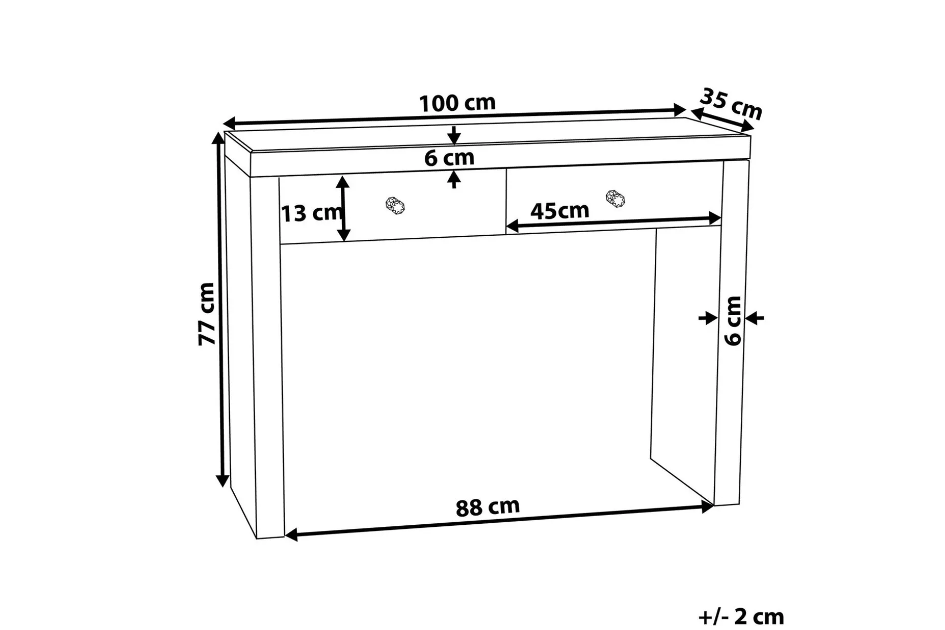 Marle Avlastningsbord 100 cm