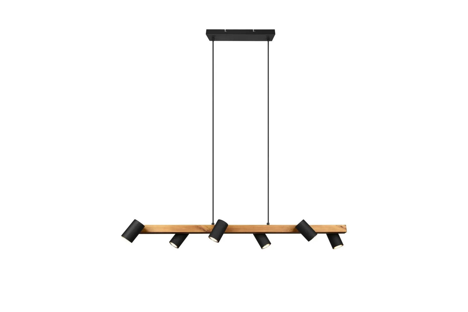 Marley Hengelampe 115 cm 6-deler Mattsvart/Tre
