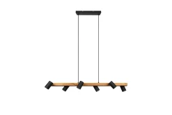 Marley Hengelampe 115 cm 6-deler Mattsvart/Tre