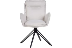 Matsalsstol Beliani Avelar set om 2 Beige-Svart Ljusbeige