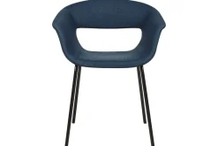 Matsalsstol Beliani Elma set om 2 Blå-Svart Dark blue